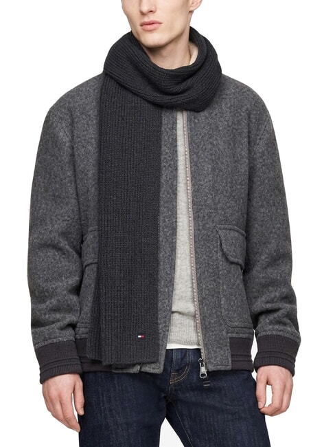 FLAG PIMA Cotton and cashmere scarf grey - Scarves