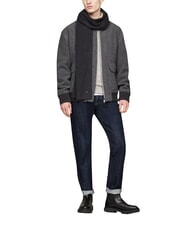 TOMMY HILFIGER FLAG PIMA Cotton and cashmere scarf grey - Scarves - 3