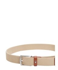 TOMMY HILFIGER DENTON ELASTIC Men's woven fabric belt beige - Belts - 2