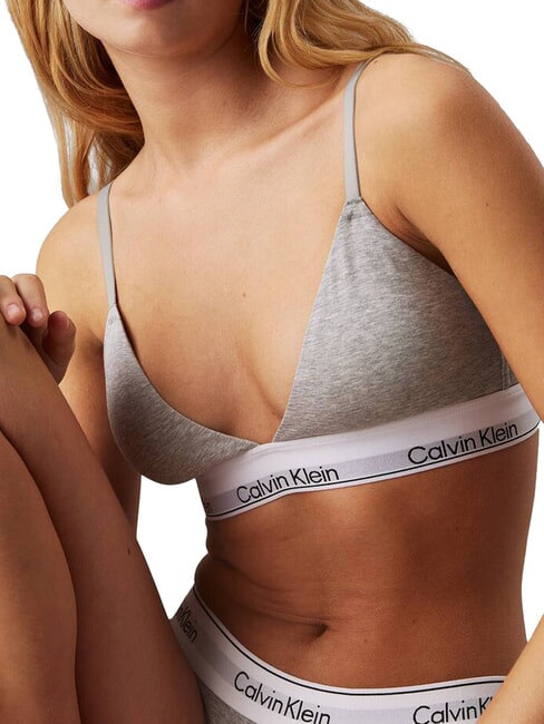 CK Stretch cotton bralette bra grey - Women's Underwear