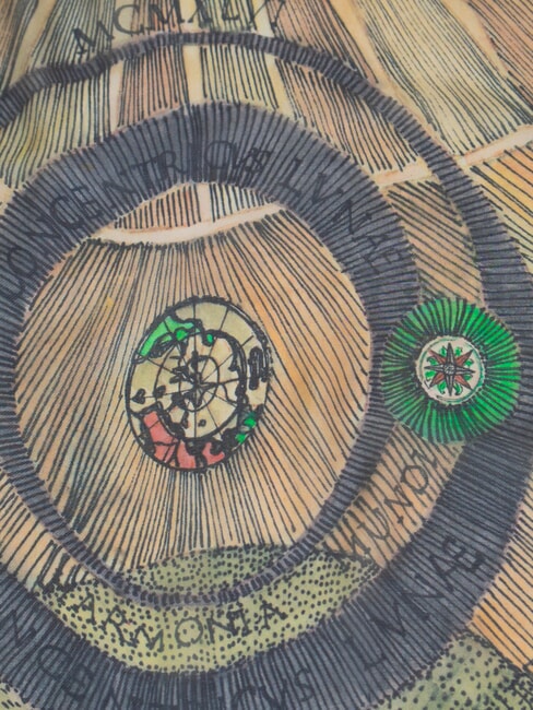 PLANETARIUM Silk scarf watercolor - Scarves