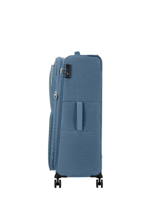 AIR WAVE Medium Trolley, Expandable coronet blue/lime - Semi-rigid Trolley Cases