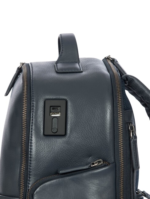 TORINO 15 "laptop backpack, in leather navy - Laptop backpacks