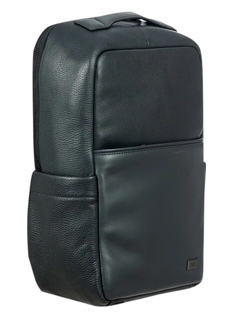 TORINO 14" laptop backpack, in leather navy - Laptop backpacks