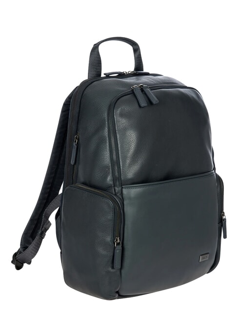 TORINO 15" laptop backpack, in leather navy - Laptop backpacks