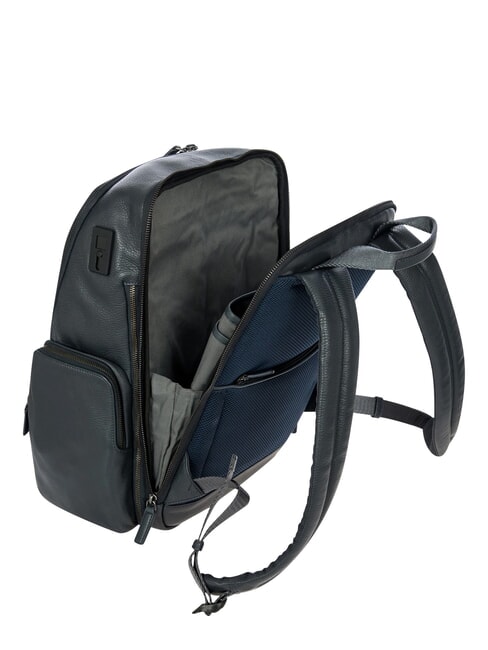 TORINO 15" laptop backpack, in leather navy - Laptop backpacks