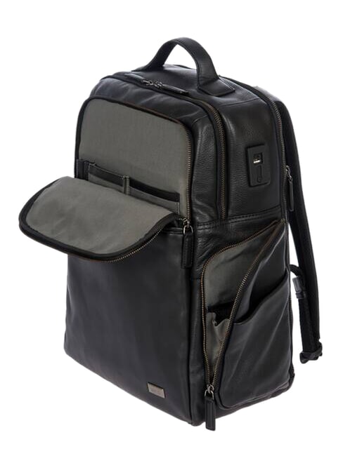 TORINO 15.6" Laptop Backpack in Leather Black - Laptop backpacks