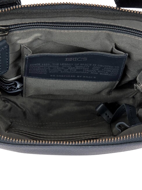 TORINO Flat leather bag navy - Over-the-shoulder Bags for Men