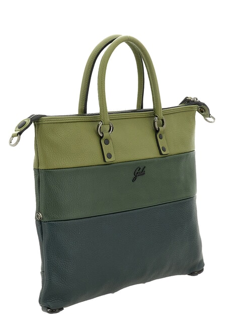 G3 PLUS L Convertible shopping bag, in leather parsley/olive greens/fir - Women&rsquo;s Bags