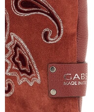 GABS BEYONCE Clutch bag with shoulder strap, in leather terracotta - Women&rsquo;s Bags - 5