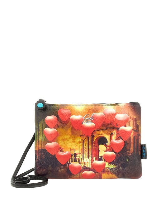 BEYONCE MULTICOLOR M Leather clutch bag with shoulder strap multicolor - Women&rsquo;s Bags