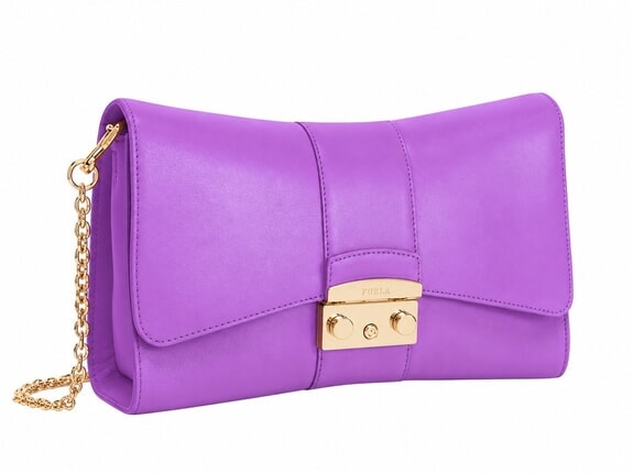 METROPOLIS Shoulder bag in leather violet - Women&rsquo;s Bags