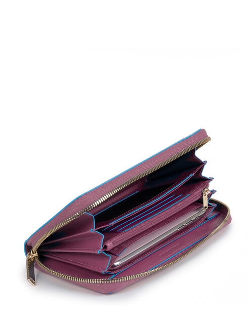 wallet BLUE SQUARE line out, in leather purple 3 - Women&rsquo;s Wallets