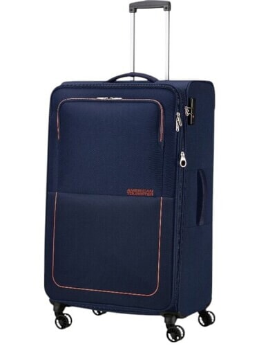 AIR WAVE Large Trolley navy/orange - Semi-rigid Trolley Cases