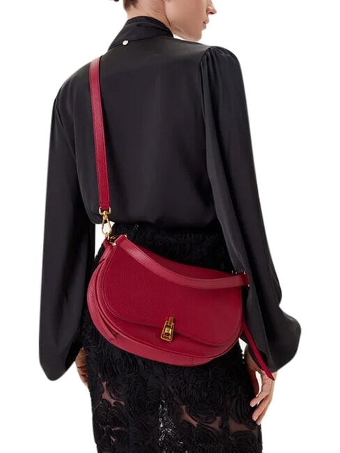 MAGIE SOFT Leather shoulder bag with shoulder strap sangria - Women&rsquo;s Bags