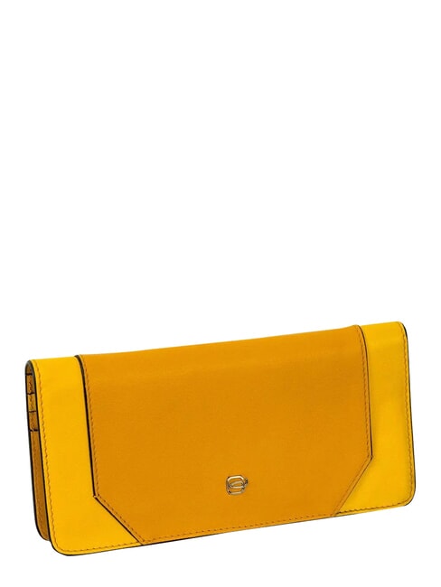 MUSE Wallet with coin purse, in leather Yellow - Women&rsquo;s Wallets