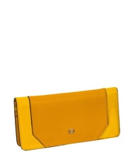 PIQUADRO MUSE Wallet with coin purse, in leather Yellow - Women&rsquo;s Wallets - 3