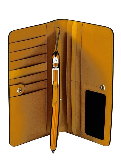 MUSE Wallet with coin purse, in leather Yellow - Women&rsquo;s Wallets
