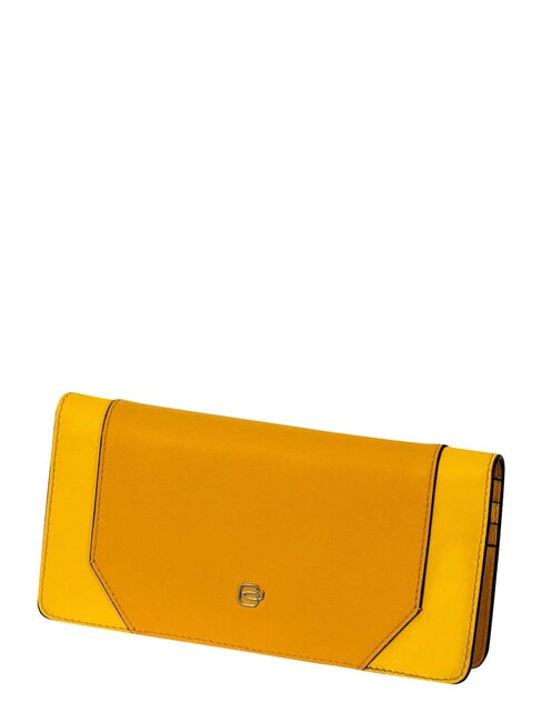 MUSE Wallet with coin purse, in leather Yellow - Women&rsquo;s Wallets