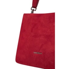 COCCINELLE BOHEME SUEDE BIMATERIAL  Mini Handbag, with shoulder strap sangria - Women&rsquo;s Bags - 4