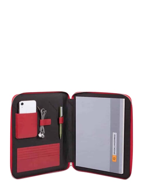 PQ-BIOS A4 leather and fabric clipboard RED - Tablet holder& Organizer