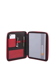 PIQUADRO PQ-BIOS A4 leather and fabric clipboard RED - Tablet holder& Organizer - 2
