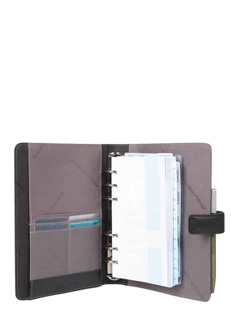 P16 Medium organizer diary, mixed leather grisaille - Tablet holder& Organizer