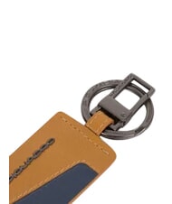 PIQUADRO HAKONE Leather charm keychain Leather / Blue - Key holders - 2