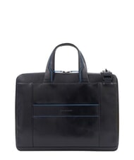 PIQUADRO B2 REVAMP 14" laptop briefcase, in leather blue - Work Briefcases - 3