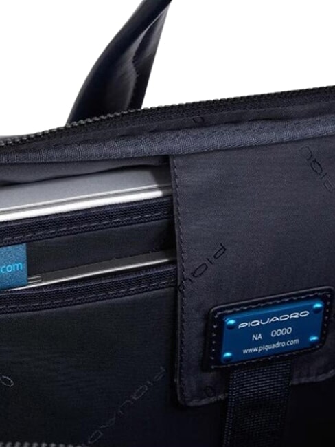 B2 REVAMP 14" laptop briefcase, in leather blue - Work Briefcases