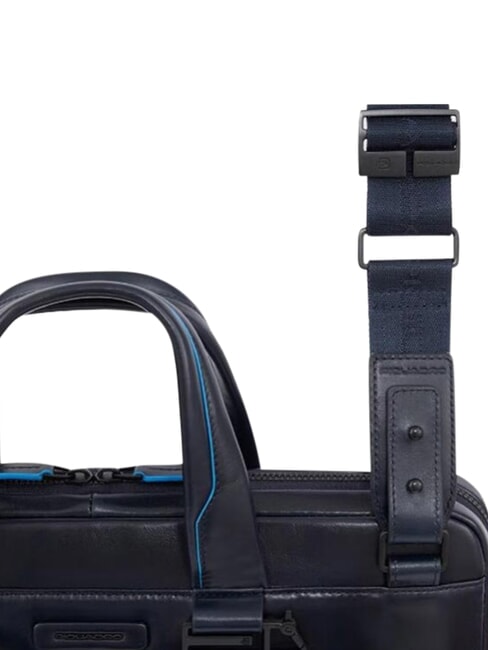 B2 REVAMP 14" laptop briefcase, in leather blue - Work Briefcases
