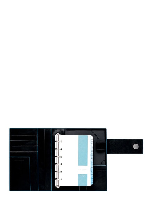 BLUE SQUARE Small leather organizer diary Black - Tablet holder& Organizer