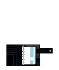 PIQUADRO BLUE SQUARE Small leather organizer diary Black - Tablet holder& Organizer - 3