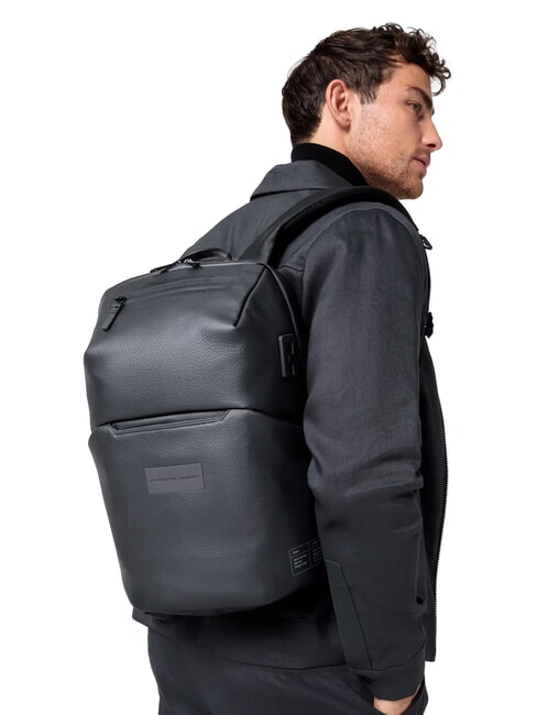URBAN ECO LEATHER 13" laptop backpack Black - Laptop backpacks