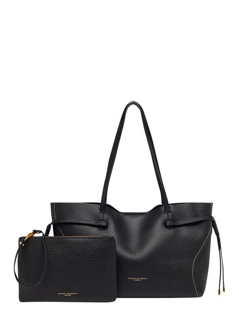 VIOLETTE Leather Shopping Bag Black - Women&rsquo;s Bags