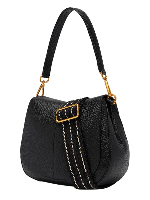 HELENA ROUND Shoulder bag, with shoulder strap, in leather Black - Women&rsquo;s Bags