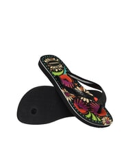 HAVAIANAS TOP BEGONIA CORACAO  BLACK - Unisex shoes - 4