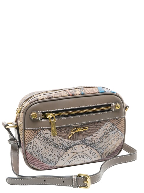 PLANETARIUM Shoulder bag with pocket wild watercolor/ dk taupe - Women&rsquo;s Bags