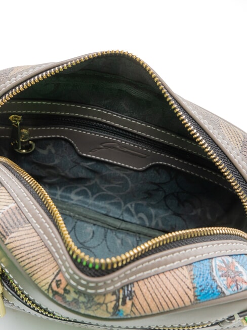 PLANETARIUM Shoulder bag with pocket wild watercolor/ dk taupe - Women&rsquo;s Bags