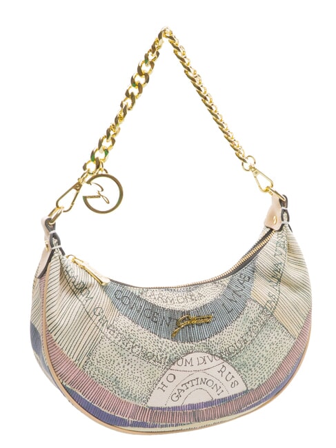 PLANETARIUM Crescent hobo bag with shoulder strap watercolor/beige - Women&rsquo;s Bags