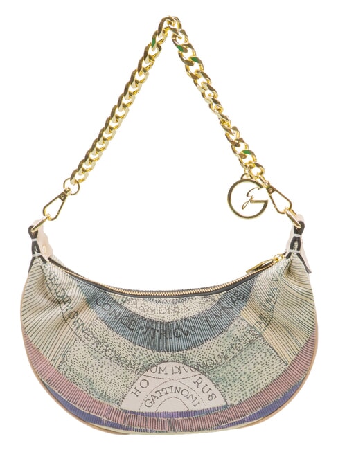 PLANETARIUM Crescent hobo bag with shoulder strap watercolor/beige - Women&rsquo;s Bags