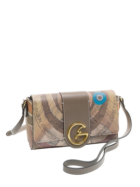 PLANETARIUM Shoulder bag with flap wild watercolor/ dk taupe - Women&rsquo;s Bags
