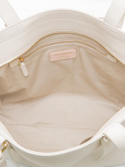 MALORY  Shoulder shopper, in leather white - Women&rsquo;s Bags
