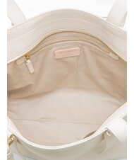 COCCINELLE MALORY  Shoulder shopper, in leather white - Women&rsquo;s Bags - 4