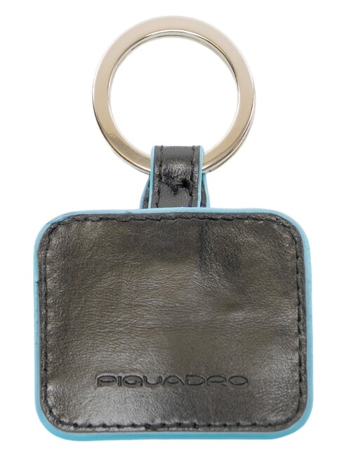 BLUE SQUARE Leather keychain Black - Key holders