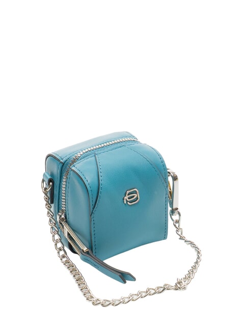 MUSE Leather key ring, with chain Blue - Key holders