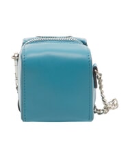 PIQUADRO MUSE Leather key ring, with chain Blue - Key holders - 3