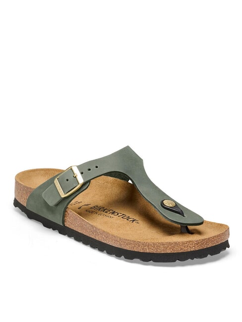 GIZEH Leather sandals thyme - Women&rsquo;s shoes