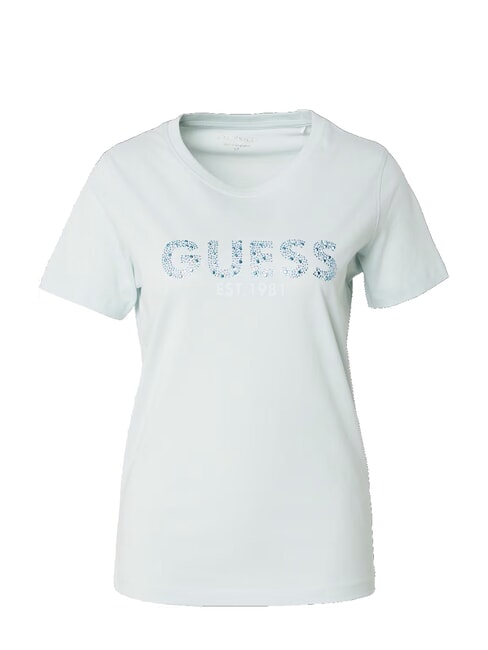 STUDS SCRIPT Short-sleeved T-shirt misty teal - T-shirt