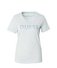 GUESS STUDS SCRIPT Short-sleeved T-shirt misty teal - T-shirt - 3